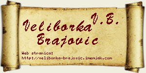 Veliborka Brajović vizit kartica
